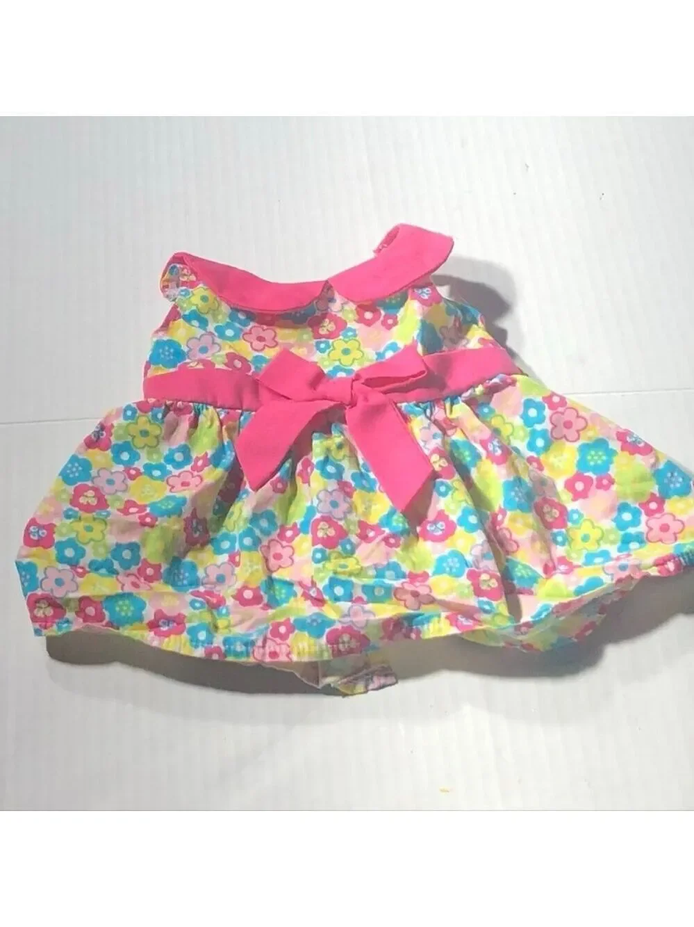 Build-A-Bear outfit set floral dress sparkly flipflop sandals bow summer cottage